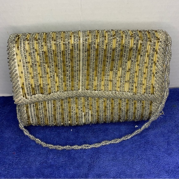 Vintage Beaded Mister Ernest Beaded Handbag w/ Beaded Strap Made in Hong Kong - Picture 1 of 9